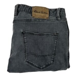 Robert Graham Faded Wash Black Yates Mens Jeans Size 38x27